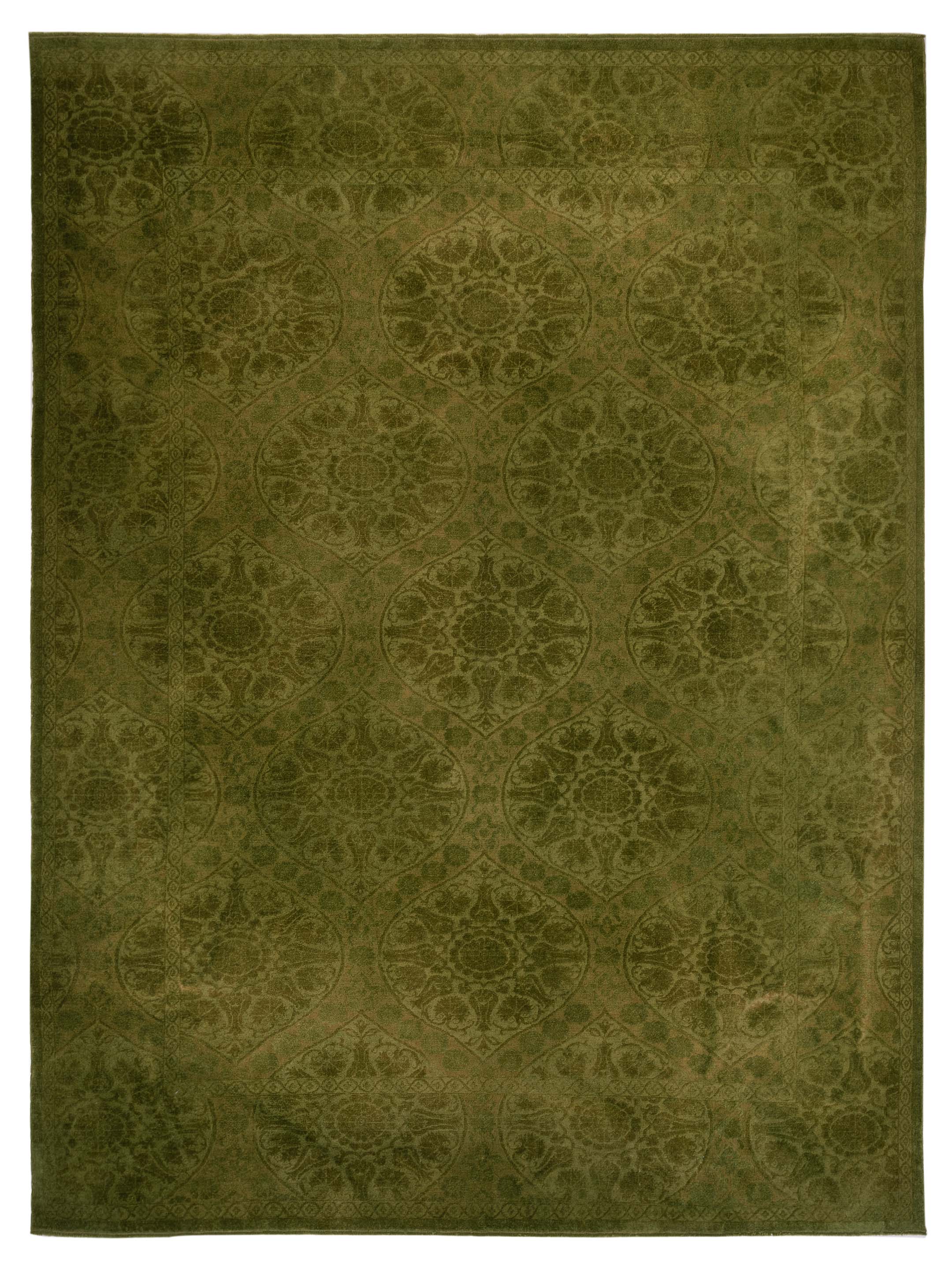 Color Bouquet Transitional Green Green 10x13 Area Rug	